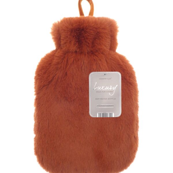Super luxury faux fur hot water bottle and cover Thumbnail