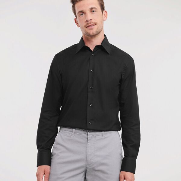 Long sleeved easycare tailored Oxford shirt Thumbnail