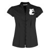 Women's continental blouse mandarin collar cap sleeve (tailored fit) Thumbnail