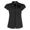 Women's continental blouse mandarin collar cap sleeve (tailored fit) Thumbnail