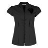 Women's continental blouse mandarin collar cap sleeve (tailored fit) Thumbnail