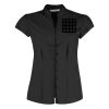 Women's continental blouse mandarin collar cap sleeve (tailored fit) Thumbnail