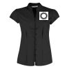 Women's continental blouse mandarin collar cap sleeve (tailored fit) Thumbnail