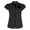 Women's continental blouse mandarin collar cap sleeve (tailored fit) Thumbnail
