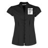 Women's continental blouse mandarin collar cap sleeve (tailored fit) Thumbnail