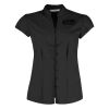 Women's continental blouse mandarin collar cap sleeve (tailored fit) Thumbnail