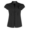 Women's continental blouse mandarin collar cap sleeve (tailored fit) Thumbnail