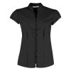 Women's continental blouse mandarin collar cap sleeve (tailored fit) Thumbnail