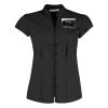 Women's continental blouse mandarin collar cap sleeve (tailored fit) Thumbnail