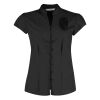 Women's continental blouse mandarin collar cap sleeve (tailored fit) Thumbnail