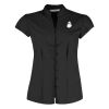 Women's continental blouse mandarin collar cap sleeve (tailored fit) Thumbnail
