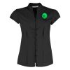 Women's continental blouse mandarin collar cap sleeve (tailored fit) Thumbnail