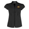 Women's continental blouse mandarin collar cap sleeve (tailored fit) Thumbnail