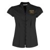 Women's continental blouse mandarin collar cap sleeve (tailored fit) Thumbnail