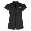 Women's continental blouse mandarin collar cap sleeve (tailored fit) Thumbnail