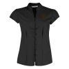 Women's continental blouse mandarin collar cap sleeve (tailored fit) Thumbnail