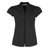 Women's continental blouse mandarin collar cap sleeve (tailored fit) Thumbnail
