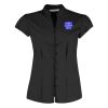 Women's continental blouse mandarin collar cap sleeve (tailored fit) Thumbnail