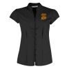 Women's continental blouse mandarin collar cap sleeve (tailored fit) Thumbnail