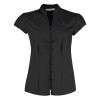 Women's continental blouse mandarin collar cap sleeve (tailored fit) Thumbnail
