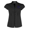 Women's continental blouse mandarin collar cap sleeve (tailored fit) Thumbnail