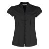 Women's continental blouse mandarin collar cap sleeve (tailored fit) Thumbnail