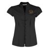 Women's continental blouse mandarin collar cap sleeve (tailored fit) Thumbnail