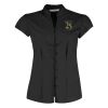 Women's continental blouse mandarin collar cap sleeve (tailored fit) Thumbnail