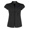 Women's continental blouse mandarin collar cap sleeve (tailored fit) Thumbnail