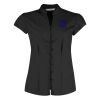 Women's continental blouse mandarin collar cap sleeve (tailored fit) Thumbnail