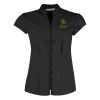 Women's continental blouse mandarin collar cap sleeve (tailored fit) Thumbnail