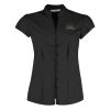 Women's continental blouse mandarin collar cap sleeve (tailored fit) Thumbnail