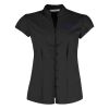 Women's continental blouse mandarin collar cap sleeve (tailored fit) Thumbnail