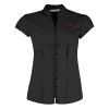 Women's continental blouse mandarin collar cap sleeve (tailored fit) Thumbnail