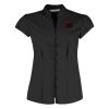 Women's continental blouse mandarin collar cap sleeve (tailored fit) Thumbnail