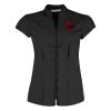 Women's continental blouse mandarin collar cap sleeve (tailored fit) Thumbnail